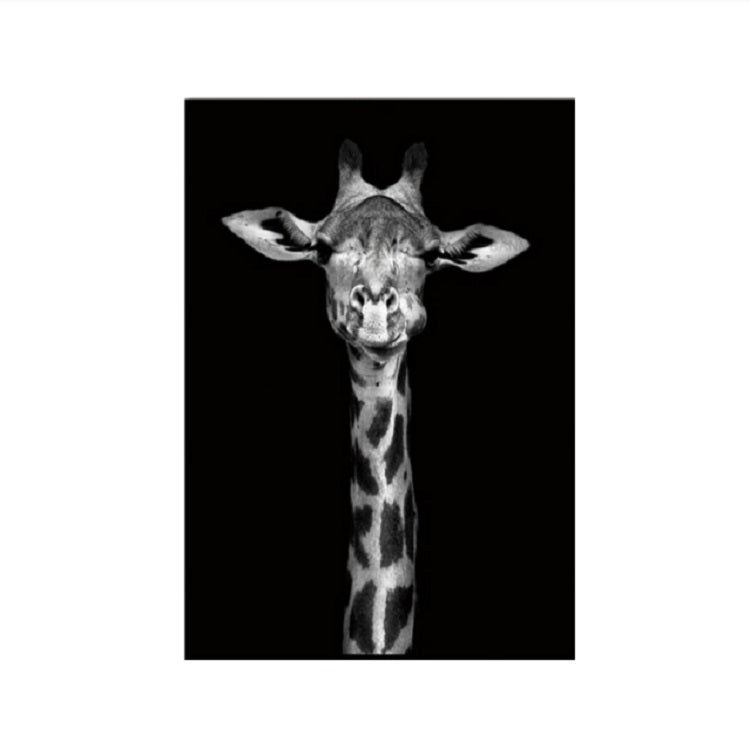 Semplice decorazione animale in bianco e nero pittura studio soggiorno divano sfondo dipinto murale senza cornice, 13X18cm, 20X25cm, 21X30cm, 30X40cm, 40X50cm, 40X60cm, 50X70cm