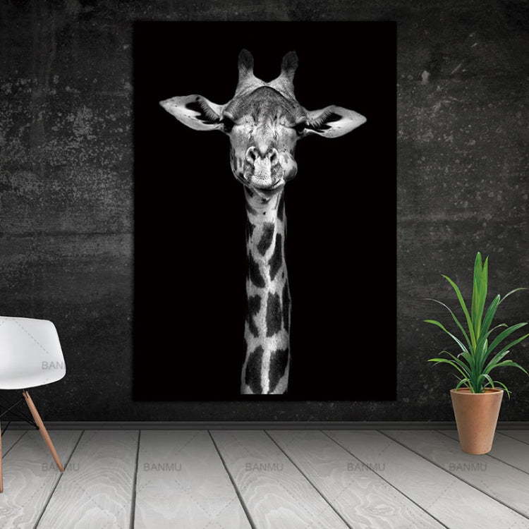 Semplice decorazione animale in bianco e nero pittura studio soggiorno divano sfondo dipinto murale senza cornice, 13X18cm, 20X25cm, 21X30cm, 30X40cm, 40X50cm, 40X60cm, 50X70cm