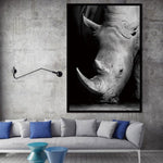 Semplice decorazione animale in bianco e nero pittura studio soggiorno divano sfondo dipinto murale senza cornice, 13X18cm, 20X25cm, 21X30cm, 30X40cm, 40X50cm, 40X60cm, 50X70cm