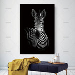 Semplice decorazione animale in bianco e nero pittura studio soggiorno divano sfondo dipinto murale senza cornice, 13X18cm, 20X25cm, 21X30cm, 30X40cm, 40X50cm, 40X60cm, 50X70cm