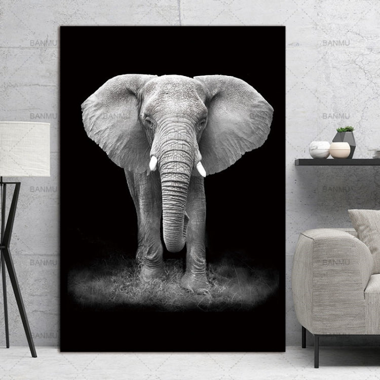 Semplice decorazione animale in bianco e nero pittura studio soggiorno divano sfondo dipinto murale senza cornice, 13X18cm, 20X25cm, 21X30cm, 30X40cm, 40X50cm, 40X60cm, 50X70cm