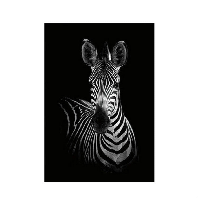 Semplice decorazione animale in bianco e nero pittura studio soggiorno divano sfondo dipinto murale senza cornice, 13X18cm, 20X25cm, 21X30cm, 30X40cm, 40X50cm, 40X60cm, 50X70cm