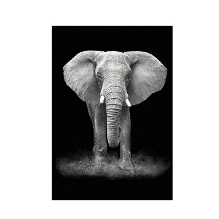 Semplice decorazione animale in bianco e nero pittura studio soggiorno divano sfondo dipinto murale senza cornice, 13X18cm, 20X25cm, 21X30cm, 30X40cm, 40X50cm, 40X60cm, 50X70cm