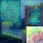100 adesivi murali per camera da letto per bambini, stelle luminose