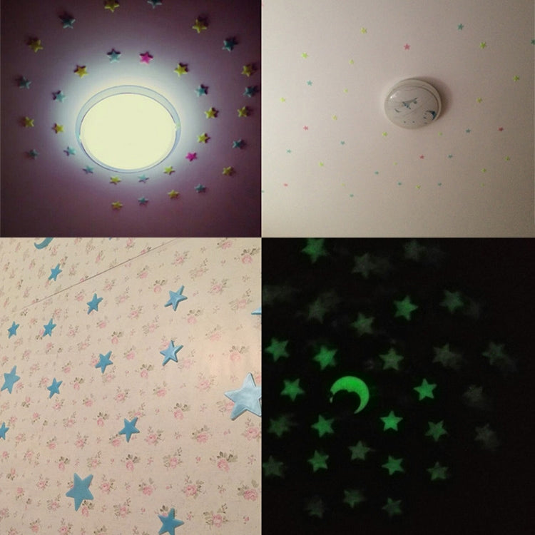 100 adesivi murali per camera da letto per bambini, stelle luminose