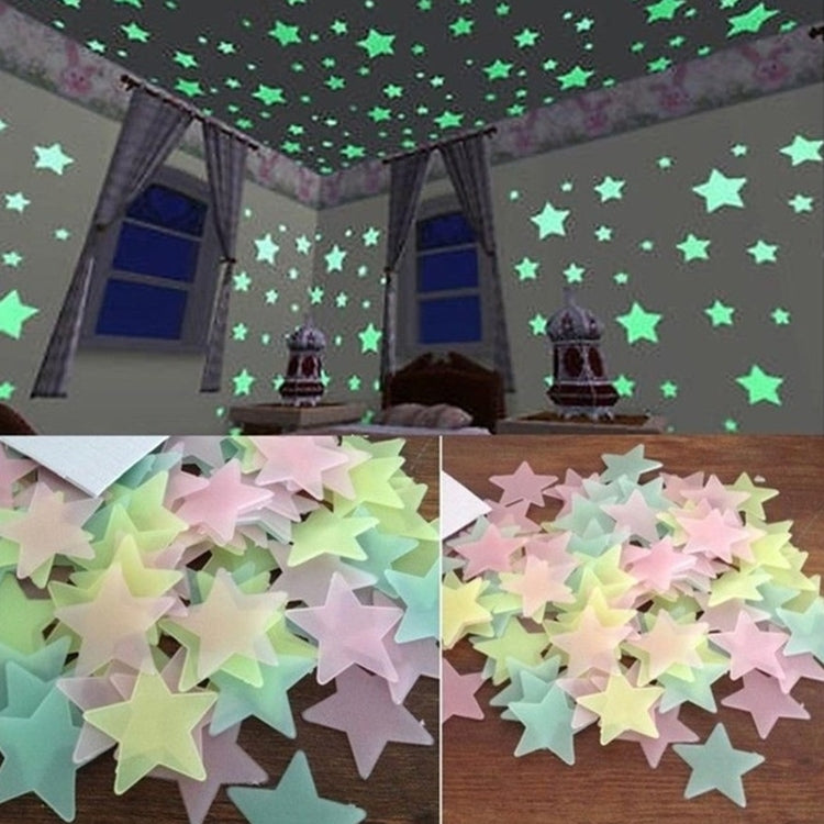 100 adesivi murali per camera da letto per bambini, stelle luminose