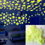 100 adesivi murali per camera da letto per bambini, stelle luminose