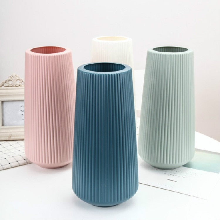 Vaso di plastica semplice contenitore per fiori secchi e bagnati, 11 x 30cm