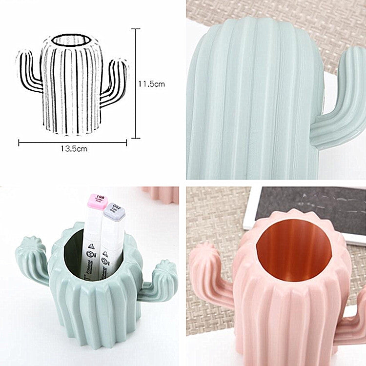 Vaso a forma di cactus Arredamento creativo per la casa Decorazioni interne Portapenne da tavolo
