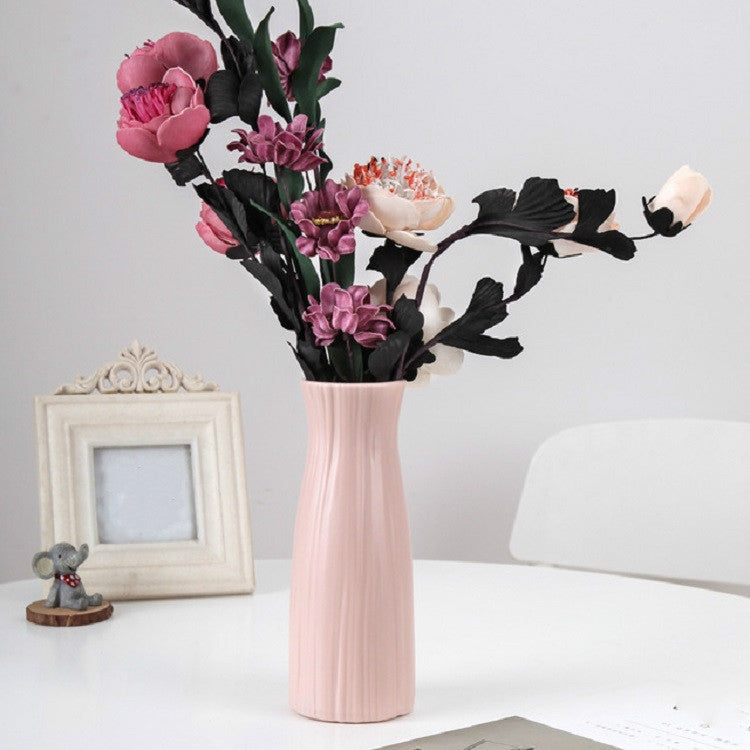 Vaso di plastica creativo Disposizione dei fiori secchi e bagnati Decorazione della casa Decorazione del desktop, 7.8 x 20.5 cm