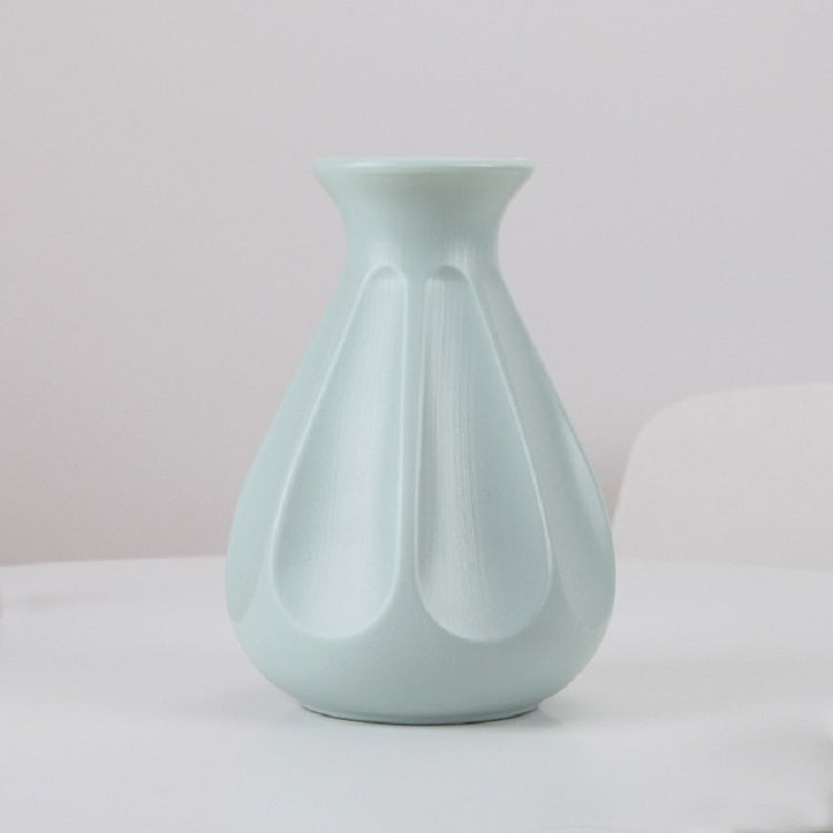 Ornamenti floreali creativi per la casa Disposizione di fiori secchi e bagnati Vaso in plastica resistente alle cadute, 14 x 20 cm