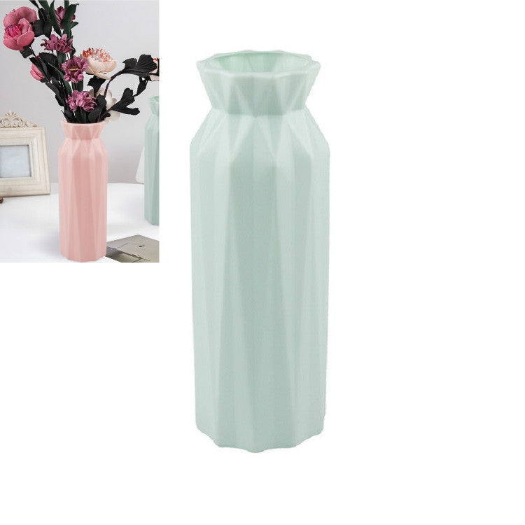 2 pezzi di vaso rotondo in plastica creativa, semplici ornamenti per la decorazione della casa anticaduta, 7.2 x 20.5 cm, 7.2 x 20.5cm