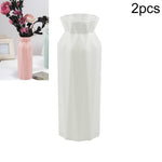 2 pezzi di vaso rotondo in plastica creativa, semplici ornamenti per la decorazione della casa anticaduta, 7.2 x 20.5 cm, 7.2 x 20.5cm