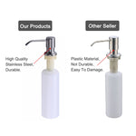 Dispenser sapone lavello cucina in acciaio inox 304