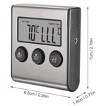 Termometro da forno digitale Cucina Cottura di alimenti Carne BBQ Sonda Termometro Timer Acqua Latte Temperatura Strumenti di cottura, Digital Oven Thermometer