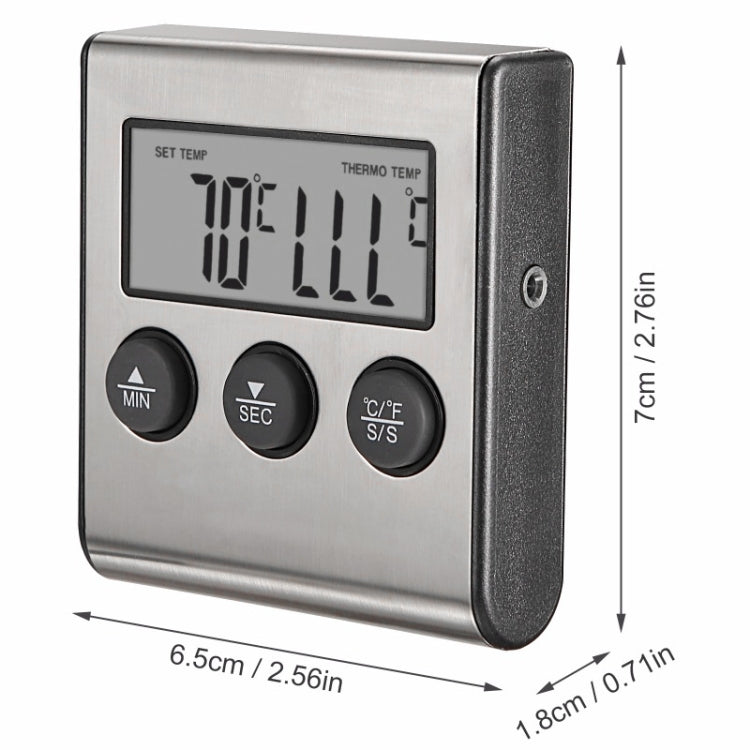 Termometro da forno digitale Cucina Cottura di alimenti Carne BBQ Sonda Termometro Timer Acqua Latte Temperatura Strumenti di cottura, Digital Oven Thermometer