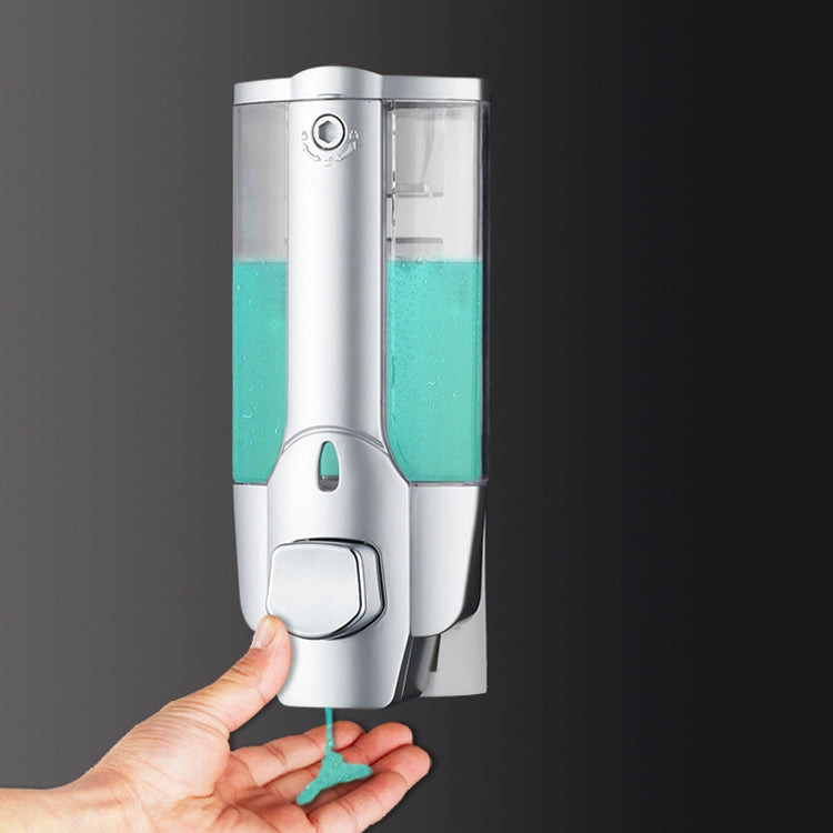 Dispenser di sapone per hotel con scatola di sapone manuale a testa singola in plastica montato a parete, Matt, Plating