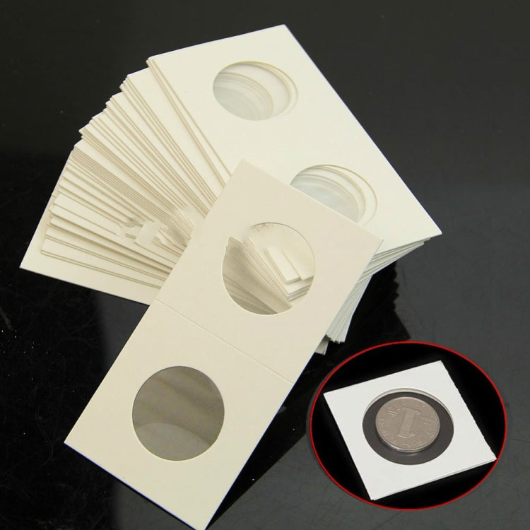 50 pezzi/3 set Graffetta per carta da raccolta di monete quadrata con protezione per monete da 40 mm di diametro, Paper Clip