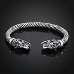 Polsino da uomo Polsino Testa di lupo Bracciale vichingo Gioielli Accessori moda