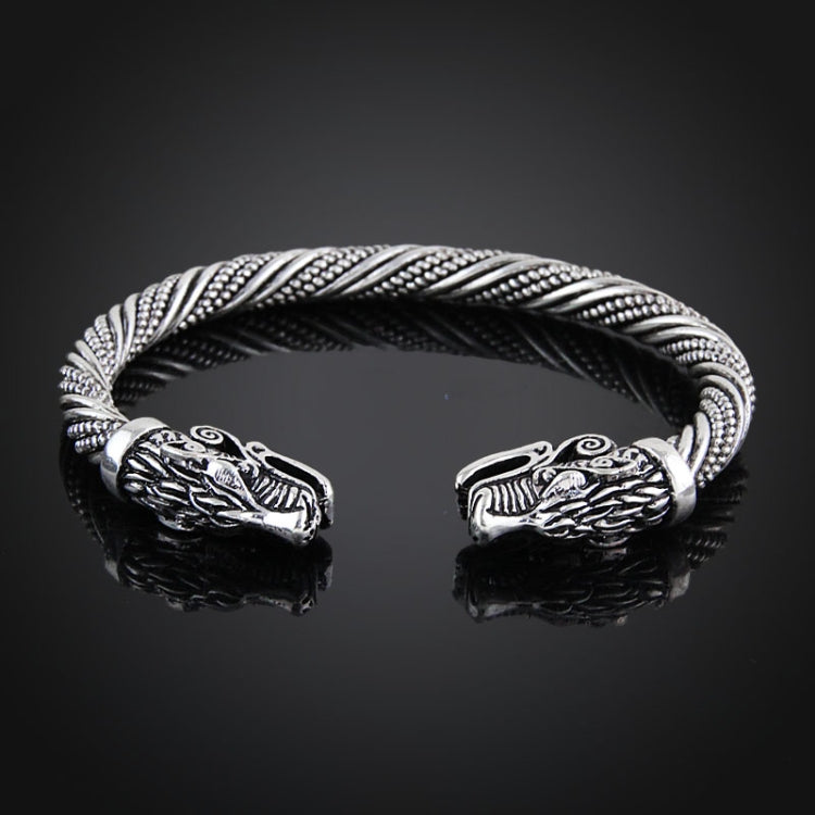 Polsino da uomo Polsino Testa di lupo Bracciale vichingo Gioielli Accessori moda