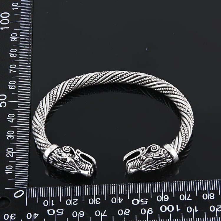 Polsino da uomo Polsino Testa di lupo Bracciale vichingo Gioielli Accessori moda