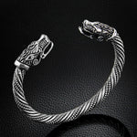 Polsino da uomo Polsino Testa di lupo Bracciale vichingo Gioielli Accessori moda