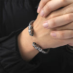 Polsino da uomo Polsino Testa di lupo Bracciale vichingo Gioielli Accessori moda