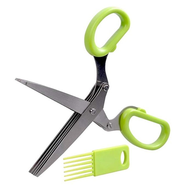 Tagliatore scalogno a 5 lame con forbici da cucina