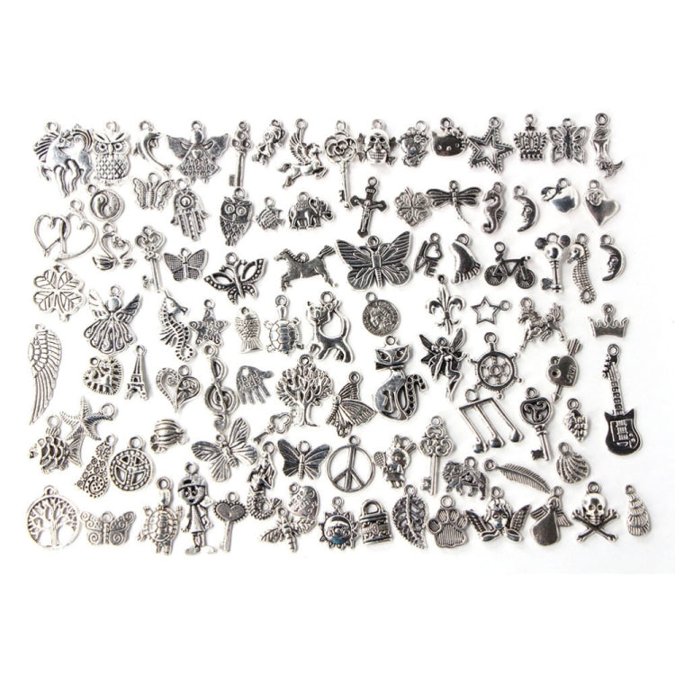 100 pezzi ciondoli argento antico per braccialetti e gioielli