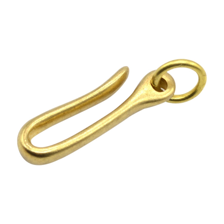 Portachiavi retrò in ottone massiccio, portachiavi, cintura, gancio a U, catena per portafoglio, amo da pesca, 4.8cm with Copper Rin, 6cm with Copper Rin, 4.8cm without Copper Rin, 6cm without Copper Rin