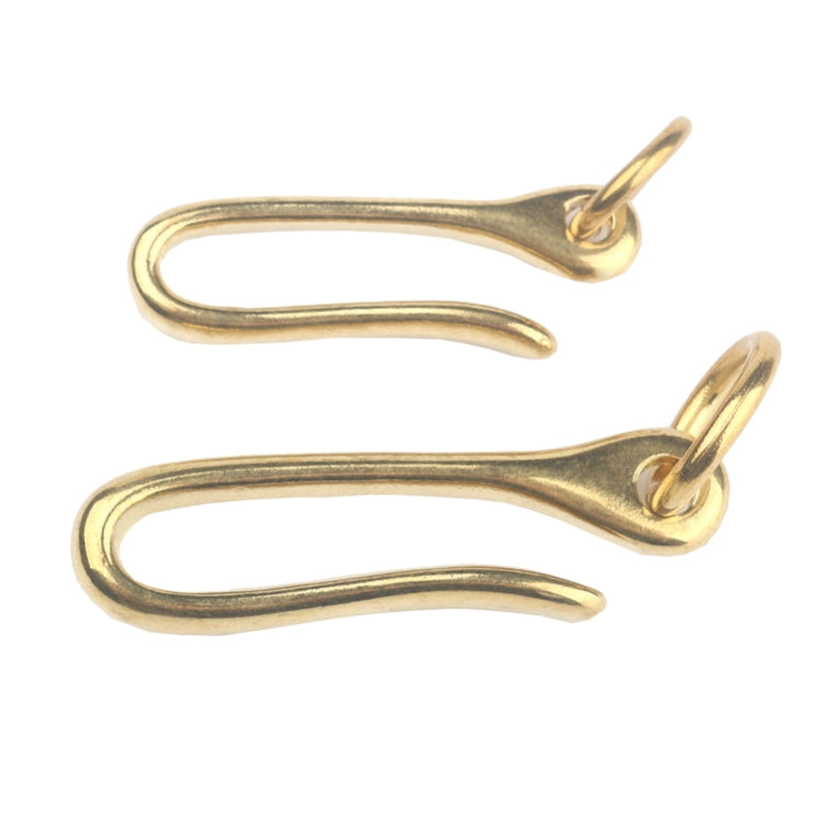 Portachiavi retrò in ottone massiccio, portachiavi, cintura, gancio a U, catena per portafoglio, amo da pesca, 4.8cm with Copper Rin, 6cm with Copper Rin, 4.8cm without Copper Rin, 6cm without Copper Rin
