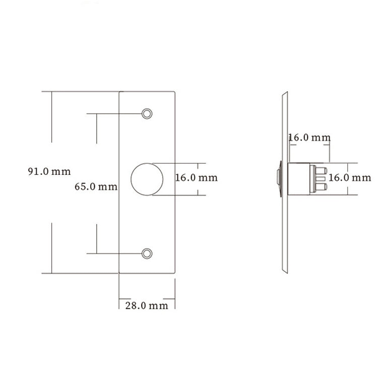 Pulsante spegnimento automatico sistema controllo accessi S28