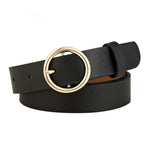 Cintura con anello in oro Cintura in vita in pelle PU femminile Pantaloni jeans