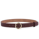 Cintura con anello in oro Cintura in vita in pelle PU femminile Pantaloni jeans