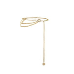 Cintura con frange metalliche a vita alta con catena in vita sexy retrò