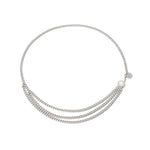 Cintura con frange metalliche a vita alta con catena in vita sexy retrò