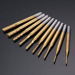 10 pz/set fresa in metallo duro rivestito in titanio per incisione del bordo del coltello fresatrice CNC, Milling Cutter