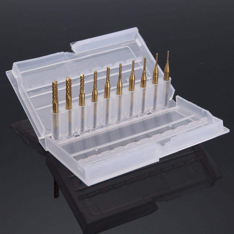 10 pz/set fresa in metallo duro rivestito in titanio per incisione del bordo del coltello fresatrice CNC, Milling Cutter