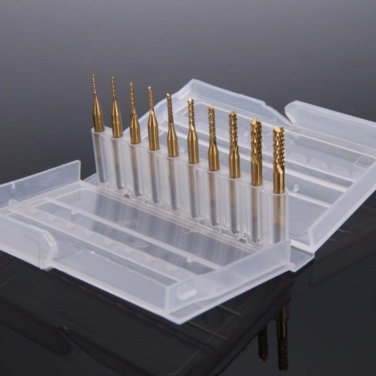 10 pz/set fresa in metallo duro rivestito in titanio per incisione del bordo del coltello fresatrice CNC, Milling Cutter