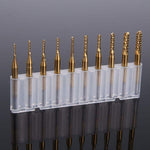 10 pz/set fresa in metallo duro rivestito in titanio per incisione del bordo del coltello fresatrice CNC, Milling Cutter