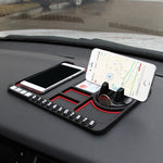 Cuscinetto portaoggetti per cruscotto multifunzionale per interni auto Supporto per telefono per auto Cuscinetto antiscivolo con fermo, Stereo Red Circle, Stereo Blue Circle, Rotating Red Circle, Rotating Blue Circle, Rotating Black Circle
