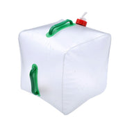 Borsa per acqua pieghevole in plastica trasparente con secchiello pieghevole da campeggio per esterni da 20 litri, 20(Grenn）
