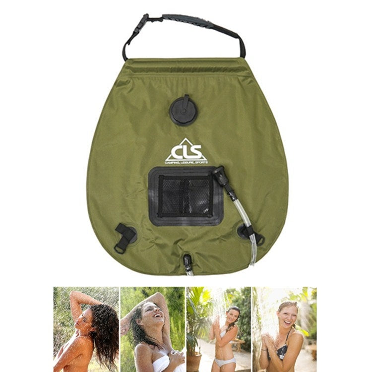 Borsa da bagno all'aperto Borsa per acqua calda solare da campeggio con guida autonoma Borsa per stoccaggio dell'acqua da 20 litri