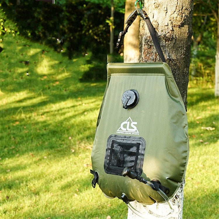 Borsa da bagno all'aperto Borsa per acqua calda solare da campeggio con guida autonoma Borsa per stoccaggio dell'acqua da 20 litri