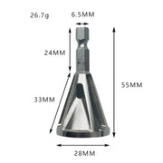Strumento per smusso esterno per sbavatura in acciaio inossidabile Punta da trapano per durezza ad alta resistenza Rimuovi la sbavatura Smusso scanalato esagonale, Hexagonal grooved chamfer