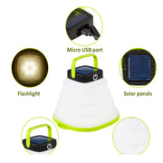 Lampada solare pieghevole da campeggio LED 500mAh