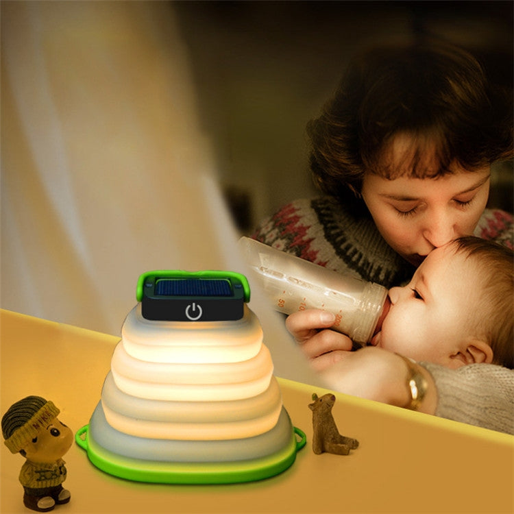 Lampada solare pieghevole LED 500mAh per campeggio
