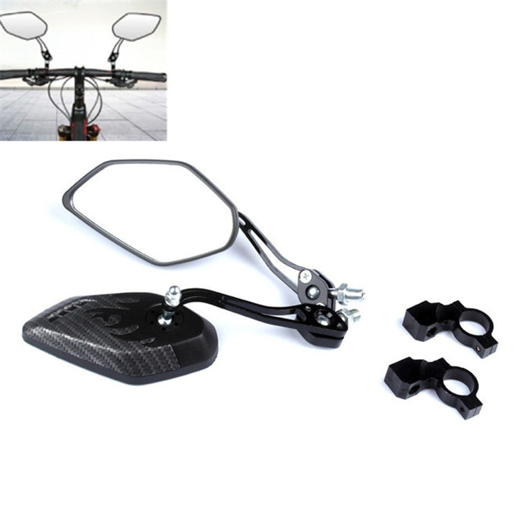 BIKEIN Mountain Bike Modello in carbonio Specchietto retrovisore Equipaggiamento per l'equitazione Riflettore a specchio piano modello 3K, Mirror Reflector
