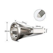 Smusso Utensile per smusso esterno per sbavatura in acciaio inossidabile Maniglia a triangolo argentato Smusso a sei slot, Triangle Handle Six-slot Chamfer