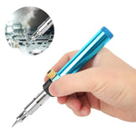 Penna per saldatura senza fili per saldatore a gas a temperatura regolabile multifunzione con pistola ad aria calda, Cordless Welding Pen
